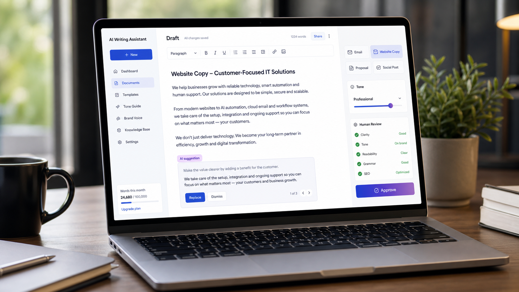 AI Writing & Content Assistant